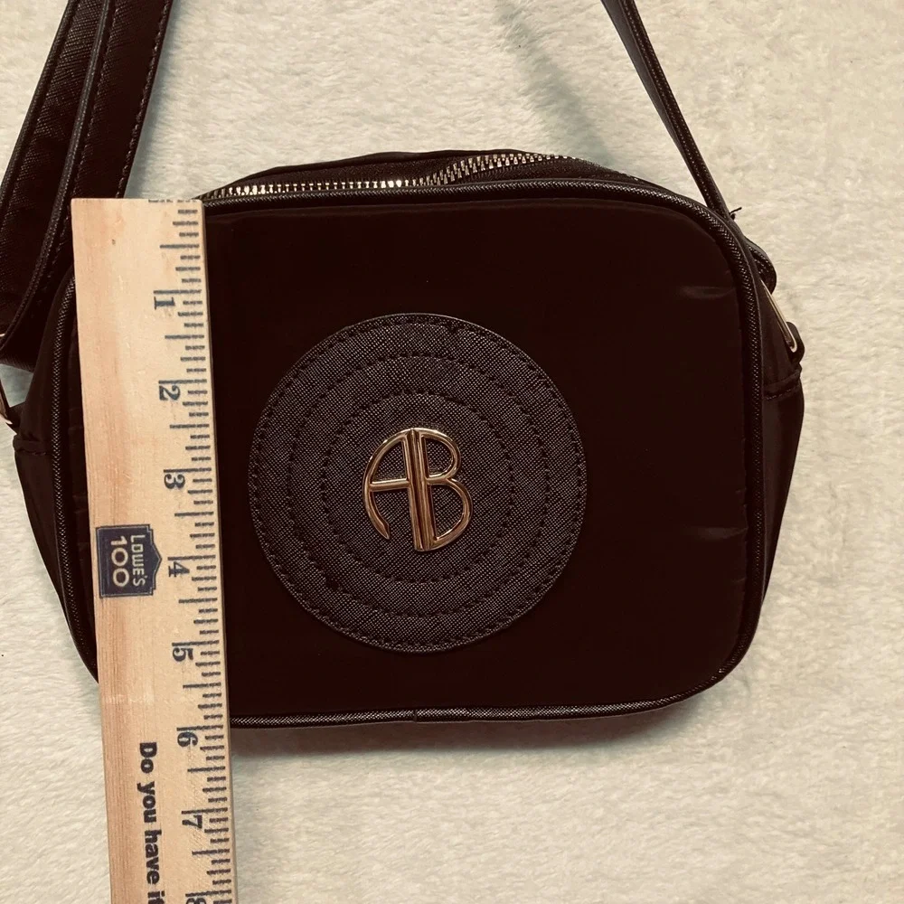 Alexis‎ Bendel Black Nylon Crossbody Bag AB Logo Adjustable Strap
